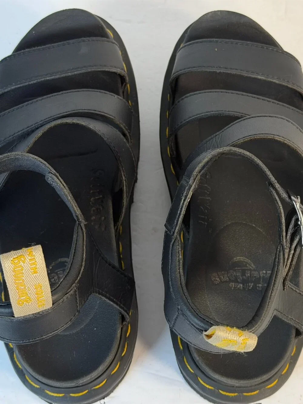 Dr. Martens L-7 Black leather sandals